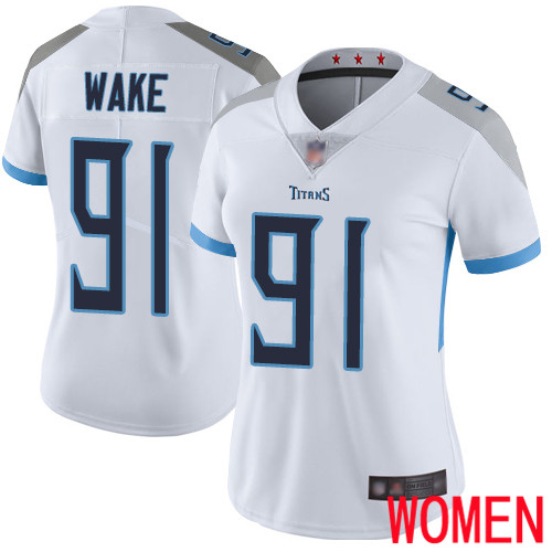 Tennessee Titans Limited White Women Cameron Wake Road Jersey NFL Football 91 Vapor Untouchable